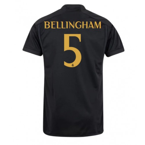 Fotballdrakt Herre Real Madrid Jude Bellingham #5 Tredjedrakt 2023-24 Kortermet